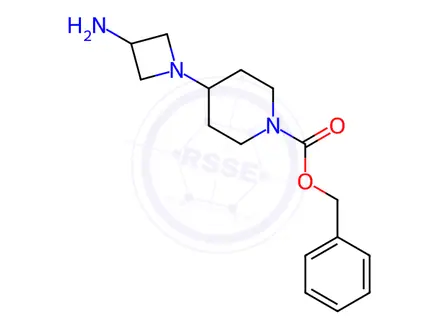Chemical structure of (1-CBZ-PIPERIDIN-4-YL-AZETIDIN-3-YL)-AMINE-2HCl