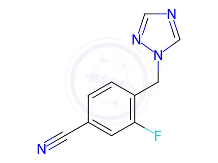 Chemical structure of 3-fluoro-4-(1H-1,2,4-triazol-1-ylmethyl)benzonitrile