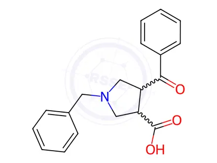 Chemical structure of 4-Benzoyl-1-benzylpyrrolidine-3-carboxylic acid