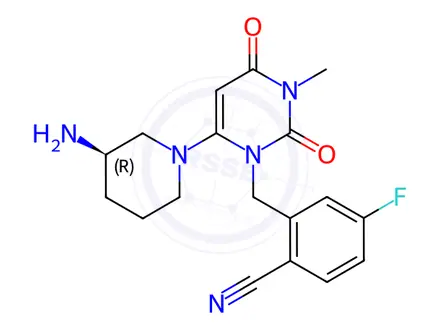 Chemical structure of Trelagliptin Trifluoroacetic Acid Salt