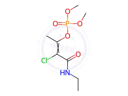 Chemical structure of Phosphamidon Impurity 1 (Deethylphosphamidon)