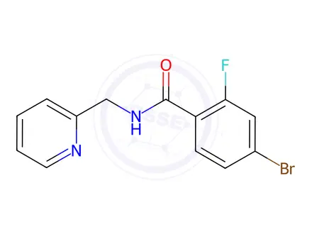 Chemical structure of 4-Bromo-2-fluoro-N-(pyridin-2-ylmethyl)benzamide