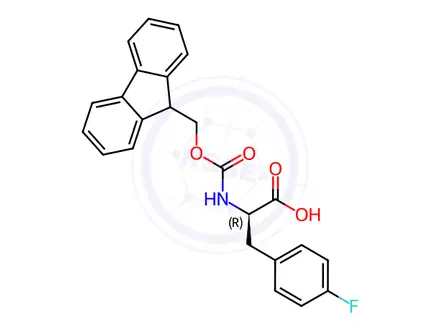 Chemical structure of Fmoc-D-Phe(4-F)-OH