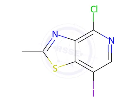 Chemical structure of 4-Chloro-7-iodo-2-methylthiazolo[4,5-c]pyridine