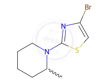 Chemical structure of 4-Bromo-2-(2-methylpiperidin-1-yl)thiazole