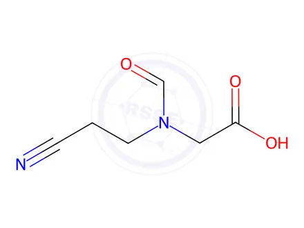 Chemical structure of Glycine, N-(2-cyanoethyl)-N-formyl-(9CI)