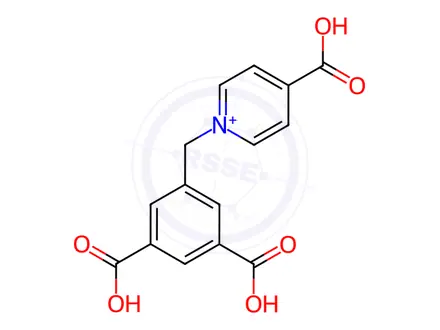 Chemical structure of 4-Carboxy-1-(3,5-dicarboxybenzyl)pyridin-1-iumbromide
