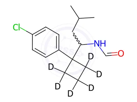 Chemical structure of N-Formyl N,N-Didesmethyl Sibutramine-d6