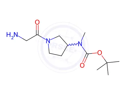 Chemical structure of tert-Butyl (1-(2-aminoacetyl)pyrrolidin-3-yl)(methyl)carbamate