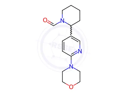 Chemical structure of 2-(6-Morpholinopyridin-3-yl)piperidine-1-carbaldehyde