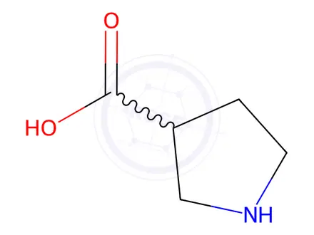 Chemical structure of Pyrrolidine-3-carboxylic Acid Hydrochloride