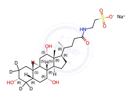 Chemical structure of Taurocholate-[D4] sodium salt