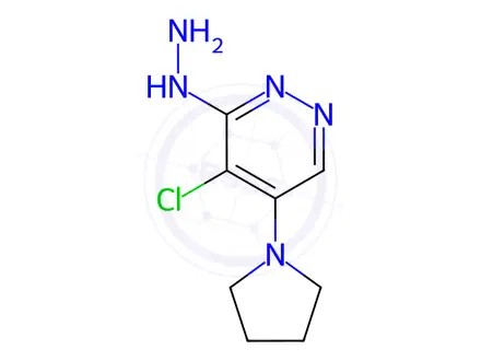 Chemical structure of 4-Chloro-3-hydrazinyl-5-(pyrrolidin-1-yl)pyridazine