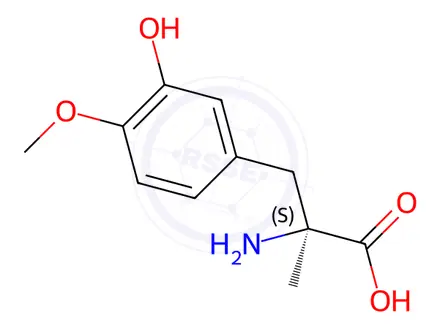 Chemical structure of 4-O-Methyldopa Impurity