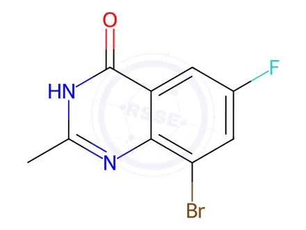 Chemical structure of 8-Bromo-6-fluoro-2-methylquinazolin-4(3H)-one