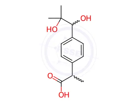 Chemical structure of 1,2 Dihydroxy Ibuprofen