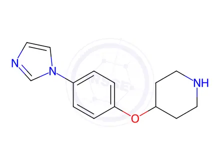 Chemical structure of 4-(4-(1H-Imidazol-1-yl)phenoxy)piperidine dihydrochloride