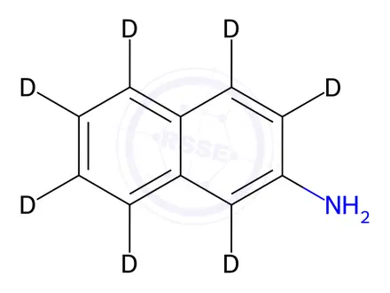 Chemical structure of 2-Aminonaphthalene-[D7]