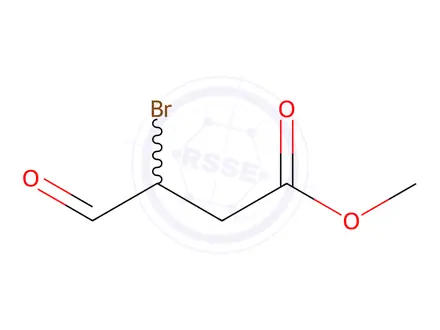 Chemical structure of Butanoic acid, 3-bromo-4-oxo-, methyl ester