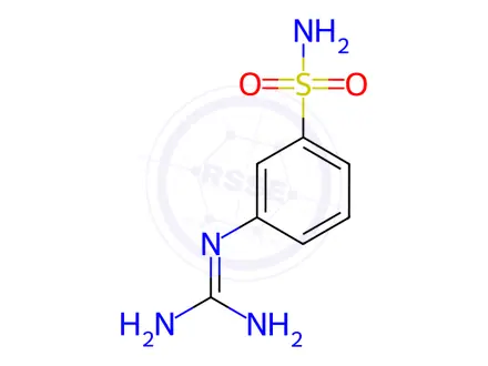 Chemical structure of N-(3-Sulfamoylphenyl)guanidine