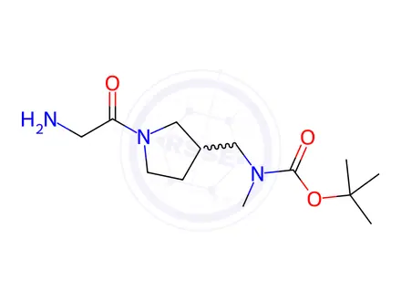 Chemical structure of tert-Butyl ((1-(2-aminoacetyl)pyrrolidin-3-yl)methyl)(methyl)carbamate