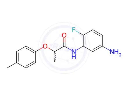 Chemical structure of N-(5-Amino-2-fluorophenyl)-2-(4-methylphenoxy)-propanamide