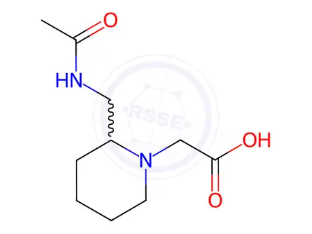 Chemical structure of 2-(2-(Acetamidomethyl)piperidin-1-yl)acetic acid