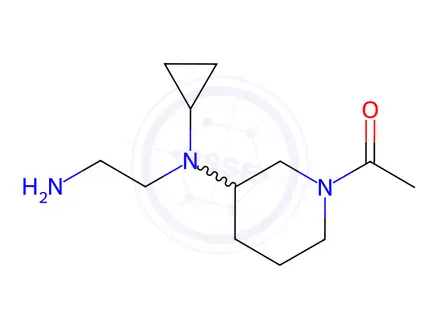 Chemical structure of 1-(3-((2-Aminoethyl)(cyclopropyl)amino)piperidin-1-yl)ethanone