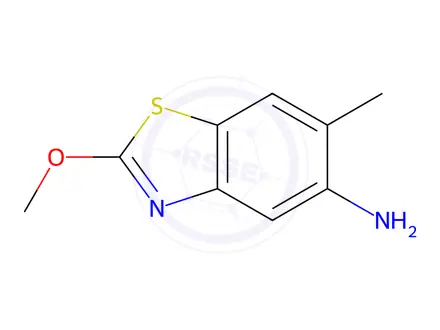 Chemical structure of Benzothiazole, 5-amino-2-methoxy-6-methyl-(6CI)