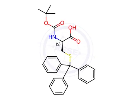 Chemical structure of Boc-D-Cys(Trt)-OH