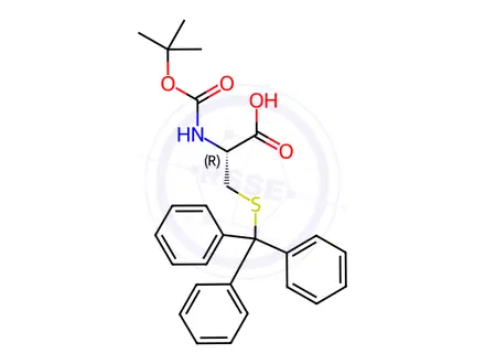 Chemical structure of Boc-Cys(Trt)-OH