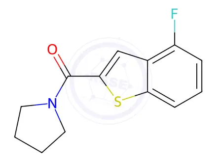 Chemical structure of (4-Fluorobenzo[b]thiophen-2-yl)(pyrrolidin-1-yl)methanone