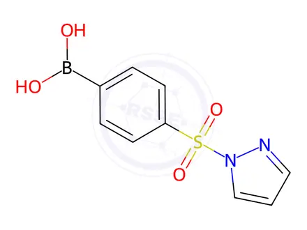 Chemical structure of (4-((1h-Pyrazol-1-yl)sulfonyl)phenyl)boronic Acid
