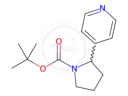 Chemical structure of tert-Butyl 2-(pyridin-4-yl)pyrrolidine-1-carboxylate