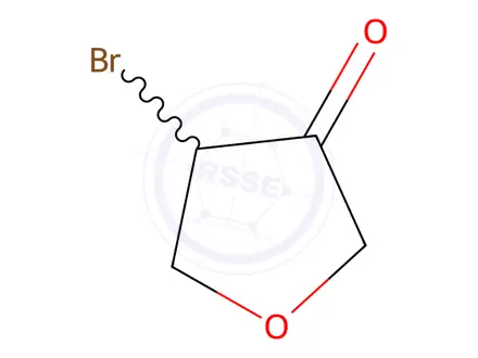 Chemical structure of 3(2H)-Furanone, 4-bromodihydro-