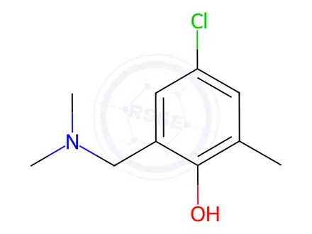 Chemical structure of 4-Chloro-2-[(dimethylamino)methyl]-6-methylbenzenol