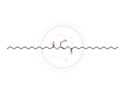Chemical structure of Monostearin Impurity 49 (Dimyristin)