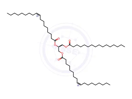 Chemical structure of 1,2-Dioleoyl-3-palmitoyl-rac-glycerol
