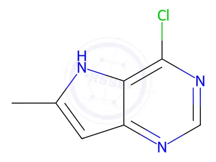 Chemical structure of 4-chloro-6-methyl-5H-pyrrolo[3,2-d]pyrimidine