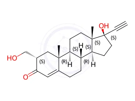 Chemical structure of 2α-Hydroxymethylethisterone