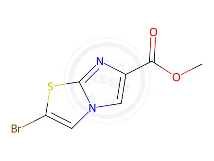 Chemical structure of Methyl 2-bromoimidazo[2,1-b]thiazole-6-carboxylate