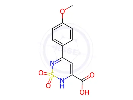Chemical structure of 5-(4-Methoxyphenyl)-1,1-dioxo-2h-1lambda6,2,6-thiadiazine-3-carboxylic acid