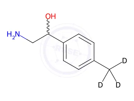Chemical structure of 2-Amino-1-(4-methylphenyl)ethanol-d3