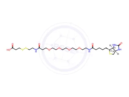 Chemical structure of Biotin-PEG4-S-S-acid