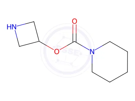 Chemical structure of azetidin-3-yl piperidine-1-carboxylate