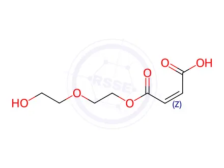 Chemical structure of Maleic acid hydrogen 1-[2-(2-hydroxyethoxy)ethyl] ester