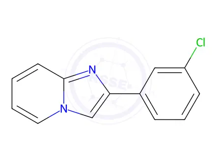 Chemical structure of Imidazo[1,2-a]pyridine, 2-(3-chlorophenyl)-