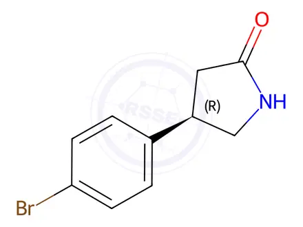 Chemical structure of (R)-4-(4-Bromophenyl)pyrrolidin-2-one