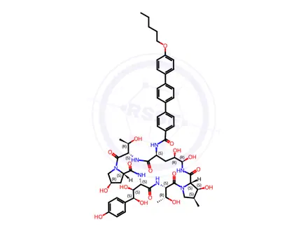 Chemical structure of Anidulafungin