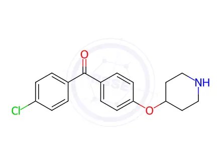 Chemical structure of (4-Chlorophenyl)[4-(4-piperidinyloxy)phenyl]-methanone